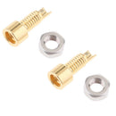 2x Earphone MMCX Jack Female Connector Socket With Screw Ring Copper Plated