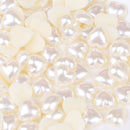 100pcs/lot DIY Flat Beads Heart Shape Beads Craft Imitation Pearls Flatba%!