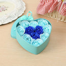 11Pcs/Box Artificial Flowers Rose Soap Flower Heart Shape Diy Wedding Decor O1H6