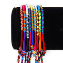 9pcs Hand-Crafted Colorful Thread Friendship Bracelets for Craft DIY Supplies