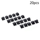 20x Adhesive Car Cable Clips Cable Winder Drop Wire Tie Desk Wall Cord Clamp Kw