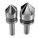 2pcs 5 Flute Countersink Drill Bit HSS 82 Degree Point Angle Chamfer Cutter