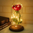 Artificial Rose LED Lamp Glass Lampshade With Gift Box For Valentine's Day Gift