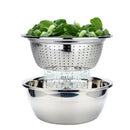 Metal Pasta Strainer Colander Home Restaurant Kitchen Rice Sifter Sieve 30cm