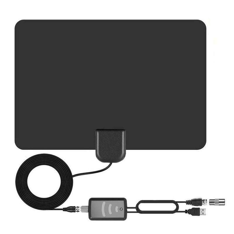 Digital TV Antenna VHF UHF Aerial with Amplifier 80 Miles DVB-T/T2 Receiver