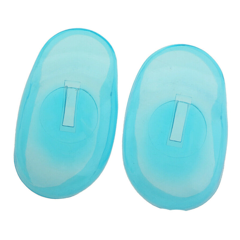 1 Pair Hair Dye Tint Perm Ear Cover Protector Bathing Shower Ear  Blue