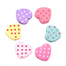 50Pcs Wooden Bead Heart Spacer Beads Making Handmade DIY Craft Findings JewelrOZ