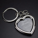 Creative Heart Photo Frame Keychain DIY Key Ring Chain Keyfob Forever Love Gift/