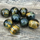 1pc 100% Natural blue Tiger's eye jasper quartz Sphere crystal ball rock Healing