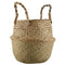 Seagrass Wickerwork Basket Rattan Foldable Hanging Flower Pot Planter F4F4