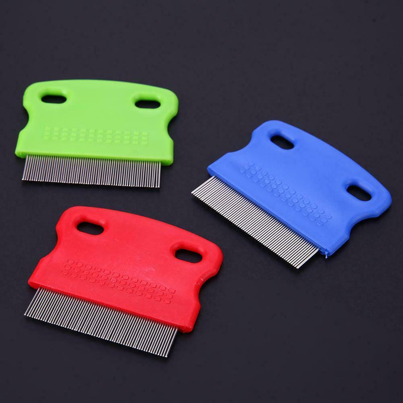 3pcs Pet Hair Flea Removal Comb Stainless Steel Teeth Hair Brush Grooming