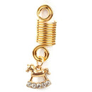 5 Pcs Metal Hair Braid Dreadlock Beads Cuffs Clips Braid Spiral Jewelry Decor Bj