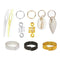 77pcs Flexible Hair Braid Rings Set Dreadlocks Hair Coil Loop Clips Assorted Kit