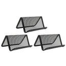 Business Card Holder for Desk, 3 pcs Office Business Card Stand Metal Name