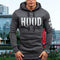 Men Teenager Boy Long-Sleeves Letters Print Hoodie Sweatershirt (Grey M) A