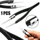 Ceramic Tweezer Fine Pointed Tips Heat Resistant+Carbon Fiber Plastic HandlBX
