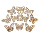 10x DIY Wooden Butterfly Shapes Wedding Party Xmas Decorations Wood Pieces