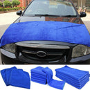Large Microfibre Cleaning Auto Car Detailing Soft Cloths Wash Towel Duster Blue
