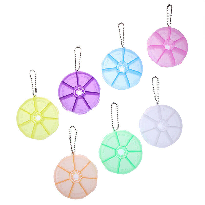 1 PCs Square Folding Vitamin Medicine Drug Pillbox Travel Pill Box Storage Ca Hn