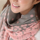 Fashion Women Dot Dual Color Long Soft Voile Scarf Stole Shawl Winter Neck Wrap