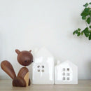 Home Decor Scandinavian Danish Walnut Solid Wood Home Small Ornament, Large