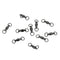 50 Pieces Ball Bearing Swivels Heavy Duty Rings Fishing Swivels Snaps 3#