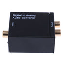 Optical coaxial toslink digital to analog audio converter adapter RCA L/R FT