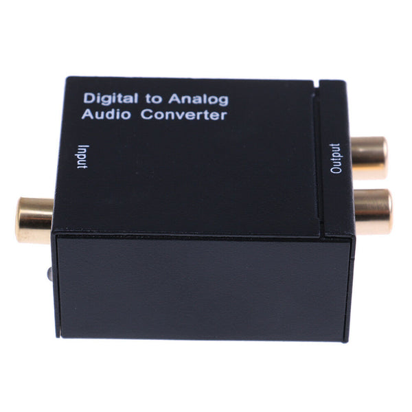 Optical coaxial toslink digital to analog audio converter adapter RCA L/R FT