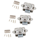 3Pcs Caravan Motorhome Push Button Toilet Door Lock Drawer Cupboard Latch Knob