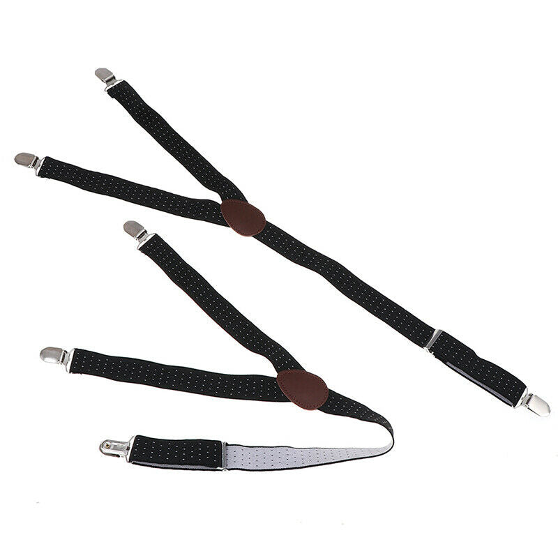 1Pair Mens Shirt Stays Garters Military Holder Non-slip Clamps Leg Suspender Gw