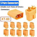 Bulk 10pcs Male & Female XT60 Bullet Connector Plug ESC For RC Lipo Battery