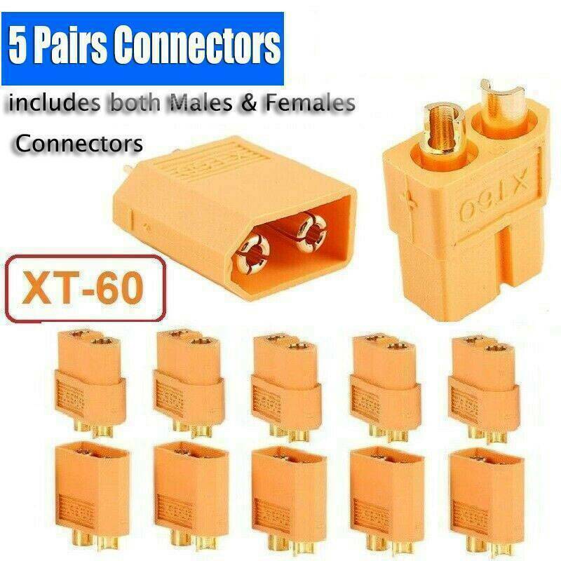 Bulk 10pcs Male & Female XT60 Bullet Connector Plug ESC For RC Lipo Battery