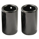 2Pcs Black Stainless Steel Exhaust Muffler Pipe Tips Fit for BWM 3 ,5 Serie