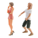 1:64 Street Classic Figures Men Women Building Scenery Accessory Decor