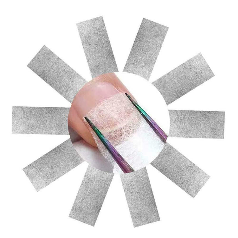 10pcs Nail Art Fiberglass Non-woven Silk Wrap Extension DIY Nails Buiding Tool