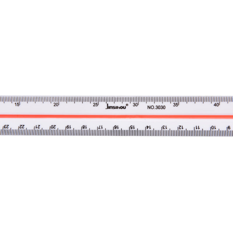 300mm 1:100~1:500 Triangular Metric Scale Ruler For Engineer 12.6''  I Bj