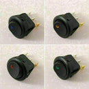 4 x SmartSwitch 12V Round Rocker ON/OFF Car/Van/Dash/Boat HOT Black Q2L5 H1 A9W8