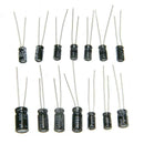 200pcs 15 Value 10~50V 0.1-220uF Electrolytic Capacitor Cas Assortment New P6A4