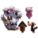 Kids Fairy Tale Story Finger Puppet Kits Interactive Props (Wolf Sheep)