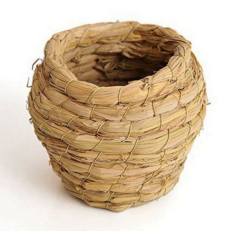Cute Bird's Nest Handwoven Straw House small animals Hamster