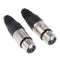 2x Metal 4Pin XLR Female Cable Connector for Pro Microphones