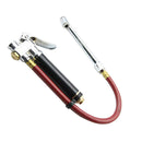 Air Tire Pressure Filler Dual Chuck Inflator Car Gauge 12inch Compressor Hose