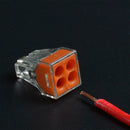 100xPCT-104 Push Wire Wiring Cable Connector 4 Pin Conductor Terminal Block fdg