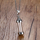 2pcs Vial Necklace Glass Vials Mini Glass Bottles Necklace Pendants for Jewelry