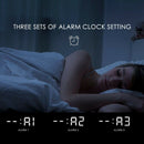 Multicolor Sound Control Wooden Wood Square Led Alarm Clock Desktop Table D