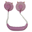 2 Pieces Neck Cooling Fan LED Rechargeable Neckband Lazy Fan Hands-free