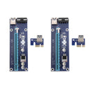 2pcs PCI Express Riser Card 1x To 16x USB3.0 4pin Cable for Bitcion Miner