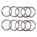10XCIRCULAR O RING ROUND CARABINER SNAP CLIP SPRING KEYRING BUCKLE 49MM DIAMATER