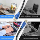 RJ45 Male to 8P8C Male 2GHz Shielded Cat8 Ethernet Connector Cable (0.5m)