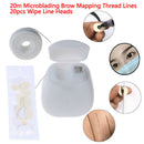 20m Microblading Pre-Inked Brow Mapping Strings Thread + 20pcs Wipe Line Head-